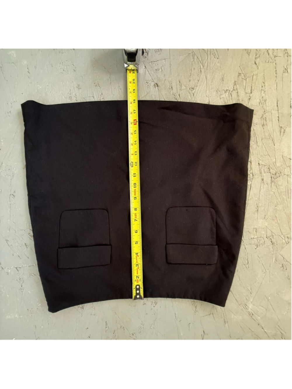 LOFT Black Mini Skirt w/ Front Flap Pockets - Size 6 - Picture 7 of 8